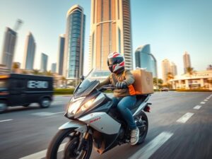 خدمة توصيل سريعة في دبي خلال ساعة ونصف