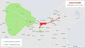 خريطة مناطق التوصيل الفوري في دبي