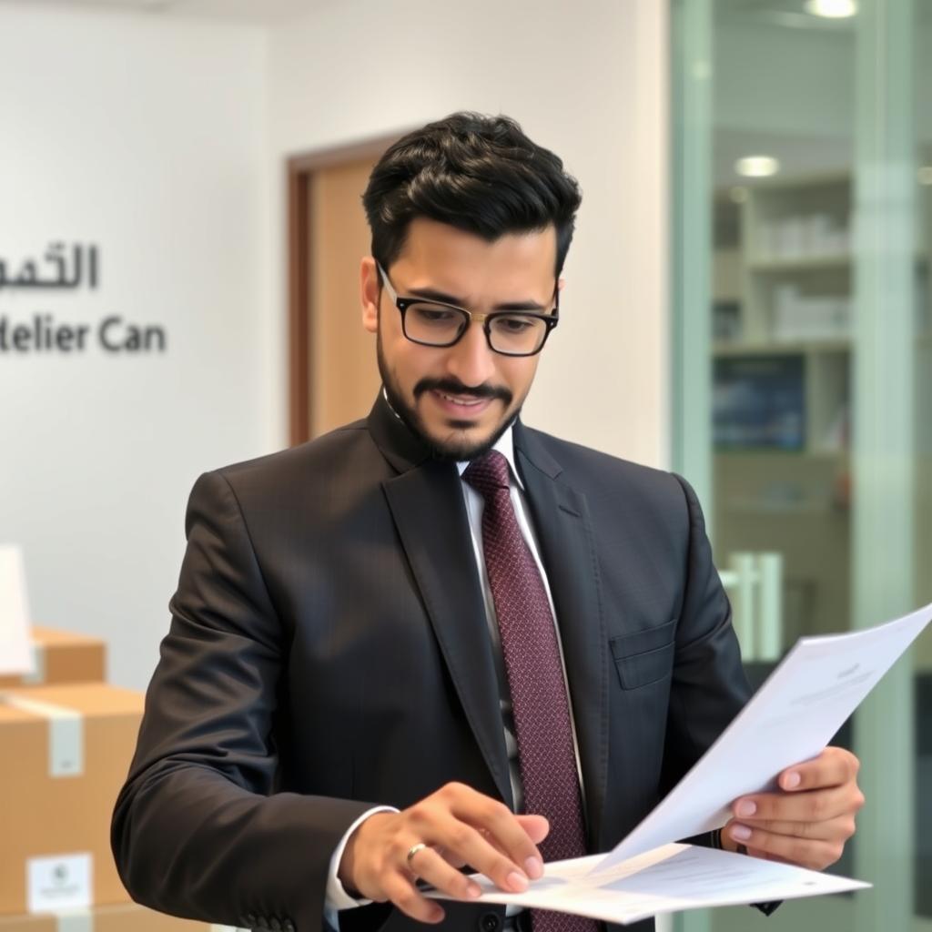 صورة لعميل من الشركات يستخدم خدمات توصيل في الفجيرة