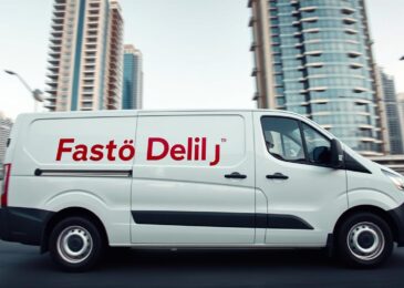 خدمة توصيل فوري داخل دبي - سيارة توصيل سريعة في شوارع دبي